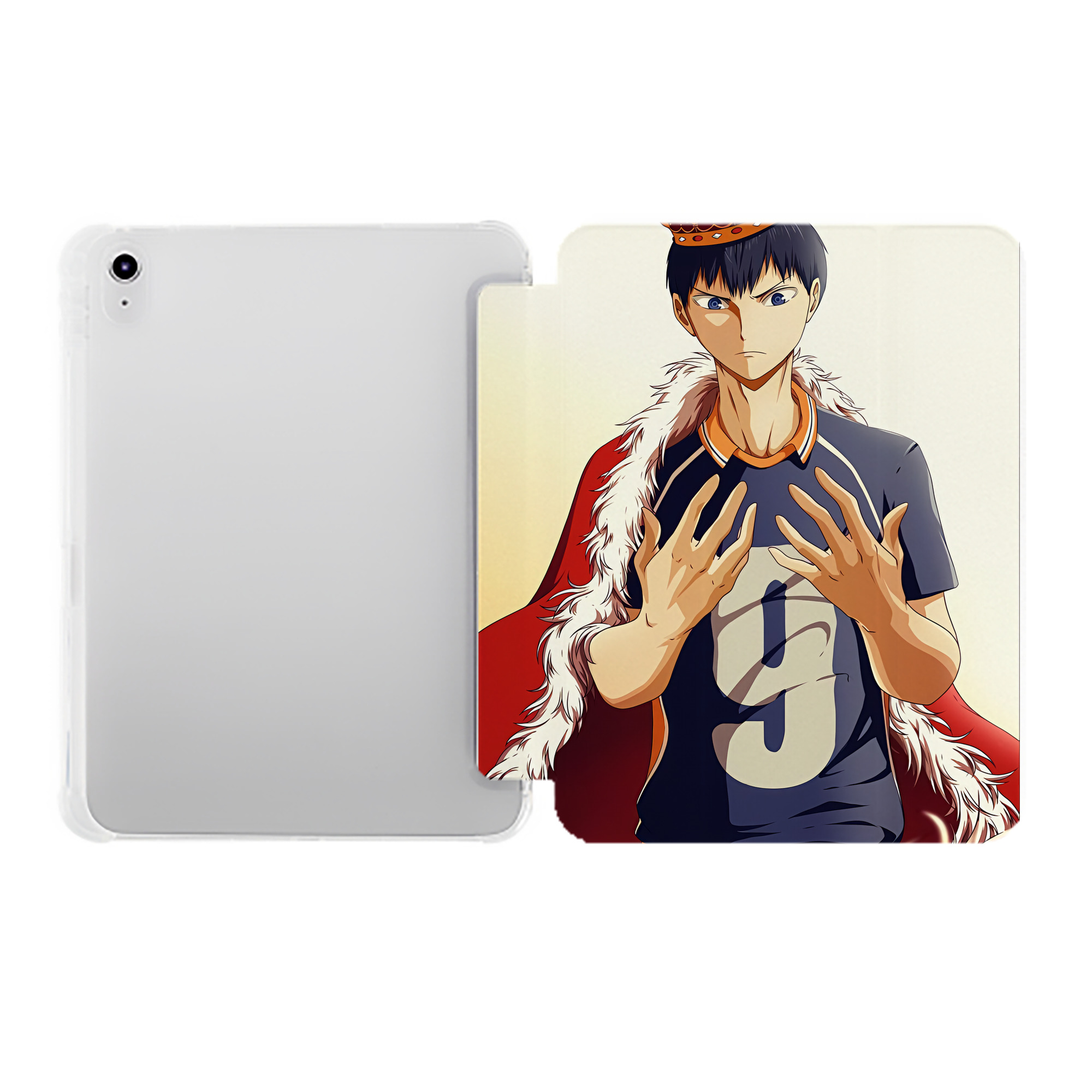 （画像用） ハイキュー!! Haikyu!! IPad ケース ペン収納付き 三つ折りスタンド PUレザー×シリコン 対応機種9.5/10.5/10.9インチ